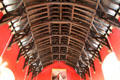 Hammerbeam roof timbers of Great Hall at Edinburgh Castle. Edinburgh, Scotland.