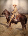 Trooper JRP Haig of Fife & Forfar Imperial Yeomanry during Boer War watercolor by William Skeoch Cumming at National War Museum of Scotland. Edinburgh, Scotland.