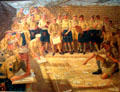 51st Highland Division Plans El Alamein WWII battle painting by Ian Eadie at National War Museum of Scotland. Edinburgh, Scotland.
