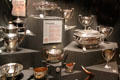 Collection of Scottish silver presented to various regiments at National War Museum of Scotland. Edinburgh, Scotland.