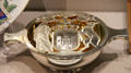 Silver quaich presented to Regiment by City of Edinburgh to mark 350th anniversary at Royal Scots Museum. Edinburgh, Scotland.