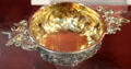 Silver quaich with foxes & grouse by Alexander Edmondstoune & J&W Marshall of Edinburgh at Museum of Edinburgh. Edinburgh, Scotland.
