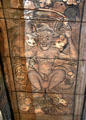 Ceiling painting with bearded creature in Oak room at John Knox House. Edinburgh, Scotland