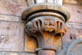 Capital detail of carved flowers of Holyrood Abbey. Edinburgh, Scotland.