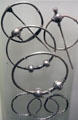 Viking silver broaches & bracelets found on island of Skaill, Scotland at National Museum of Scotland. Edinburgh, Scotland.