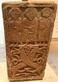Sandstone cross-slab carving from Invergowrie, Angus at National Museum of Scotland. Edinburgh, Scotland.