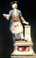 Porcelain figure of Augustus III, Elector of Saxony & King of Poland by Johann Joachim Kändler of Meissen, Germany at National Museum of Scotland. Edinburgh, Scotland.