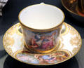 Porcelain cup & saucer with scenes after François Boucher by Charles-Nicolas Dodin & Etienne-Henri Le Guay of Sèvres, France at National Museum of Scotland. Edinburgh, Scotland.
