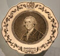 Commemorative plate with portrait of Josiah Wedgwood for 200th anniversary of his birth at National Museum of Scotland. Edinburgh, Scotland.