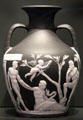 Black jasperware first edition copy of Portland vase by Josiah Wedgwood & Sons at National Museum of Scotland. Edinburgh, Scotland.