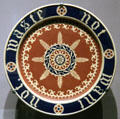 Stoneware "waste not want not" plate by AWN Pugin for Minton & Co. of Stoke-on-Trent, Staffordshire, England at National Museum of Scotland. Edinburgh, Scotland.