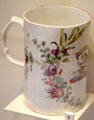 Over Hailes mug by William Littler's West Pans Pottery of East Lothian, Scotland's first porcelain factory at National Museum of Scotland. Edinburgh, Scotland.