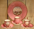 Porcelain dessert service pieces by J. & M.P. Bell & Co. of Glasgow at National Museum of Scotland. Edinburgh, Scotland.