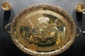 Large silver gilt tray with arms of Dukes of Hamilton by John Scofield of London at National Museum of Scotland. Edinburgh, Scotland.