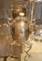 Egg-shaped tea urns with snake-shaped handles, a uniquely Scottish design from Edinburgh at National Museum of Scotland. Edinburgh, Scotland.