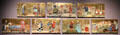 Seven Ages of Man tiles by Henry Stacy Marks made by Minton's Art Studio Pottery of London for Liberty & Co. at National Museum of Scotland. Edinburgh, Scotland