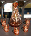 Festival Britain souvenir decanter & glasses from exhibition on London's South Bank at National Museum of Scotland. Edinburgh, Scotland.