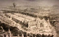 Edinburgh International Exhibition building graphic by Illustrated London News at National Museum of Scotland. Edinburgh, Scotland.