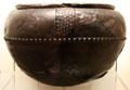 Bronze offering cauldron with Pictish design from Kincardine Moss at National Museum of Scotland. Edinburgh, Scotland.
