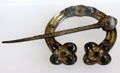 Silver brooch found in Scotland at National Museum of Scotland. Edinburgh, Scotland.