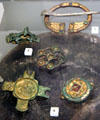Metal objects found in Viking settlements in Scotland at National Museum of Scotland. Edinburgh, Scotland.