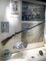 Objects related to battle of Culloden where army of Bonnie Prince Charlie was defeated by English troops at National Museum of Scotland. Edinburgh, Scotland.