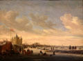 Alkmaar in Winter painting by Salomon van Ruysdael at National Gallery of Scotland. Edinburgh, Scotland.
