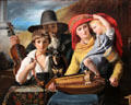 Wandering Musicians painting by François-Joseph Navez of Belgium at National Gallery of Scotland. Edinburgh, Scotland.