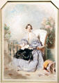 Queen Victoria watercolor by Alfred Edward Chalon at National Portrait Gallery of Scotland. Edinburgh, Scotland.