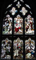 Nativity; Presentation in the Temple; Flight into Egypt; Disputation with the Doctors stained glass windows by Ballantine of Edinburgh at St Giles Cathedral. Edinburgh, Scotland.