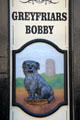 Greyfriars Bobby sign. Edinburgh, Scotland.
