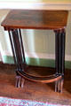 Stacking small tables in parlour at Georgian House museum. Edinburgh, Scotland.