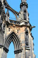 Gothic detail of Scott Monument. Edinburgh, Scotland.
