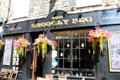 Flowers on Shoogly Peg pub on Rose Street. Edinburgh, Scotland.