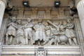 Frieze on Glasgow City Chambers by John Mossman & George Lawson. Glasgow, Scotland.