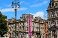 Renaissance-style office building with French roofs. Glasgow, Scotland.