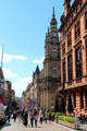 St George's Tron Parish Church on Buchanan St. Mall. Glasgow, Scotland.
