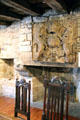 Carved panel with coat of arms of Charles II at Provand's Lordship. Glasgow, Scotland.