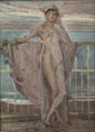 Sketch for Annabel Lee poem painting by James McNeill Whistler at Hunterian Art Gallery. Glasgow, Scotland.