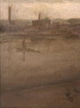 Nocturne painting by James McNeill Whistler at Hunterian Art Gallery. Glasgow, Scotland.