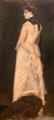 Harmony in Flesh Color & Black: Portrait of Louise Jopling painting by James McNeill Whistler at Hunterian Art Gallery. Glasgow, Scotland.