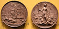 Admiral de Ruyter Naval Action in Anglo-Dutch War & Peace of Breda medals both by Christopher Adolfszoon of Netherlands at Hunterian Art Gallery. Glasgow, Scotland.