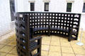 Round Mackintosh chair as interpreted by Bruce Hamilton at House for an Art Lover. Glasgow, Scotland.