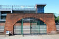 Gated archway entrance to Scotland Street School. Glasgow, Scotland.