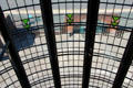 Stained & framed glass of internal stairtower at Scotland Street School. Glasgow, Scotland.