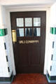 Mackintosh's lettering on Girls Cloakroom at Scotland Street School. Glasgow, Scotland.