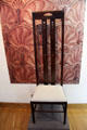 Miss Cranston's Tearoom high-back chair by Charles Rennie Mackintosh at The Lighthouse. Glasgow, Scotland.