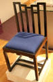 Miss Cranston's Tearoom Chinese Blue Room fretted-back chair by Charles Rennie Mackintosh at The Lighthouse. Glasgow, Scotland.