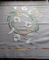 Embroidered runner in dressing room at Hill House. Helensburgh, Scotland.