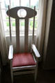 Argyl Street Tearoom armchair with tall back by C.R. Mackintosh at Hill House. Helensburgh, Scotland.